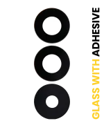 Samsung Galaxy A15 4G İle Uyumlu Arka Kamera Lensi (Sadece Cam) Yapışkanlı (A155 2023) A15 5G (A156 2023) (3 Parça Set)