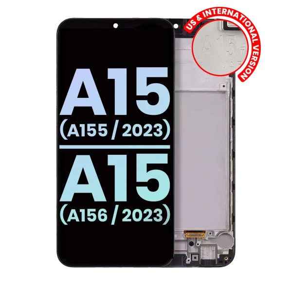 Samsung Galaxy A15 4G İle Uyumlu Çerçeveli ekran Orijinal Ekranı (A155 2023) A15(A156 2023)(Servis Paketi)(Tüm Renkler)
