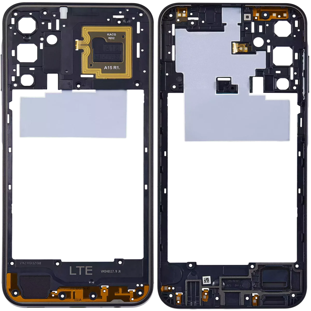 Samsung Galaxy A15 5G İle Uyumlu  Orta Çerçeve Kasası (A156 2023) (Brave Black) - Görsel 2