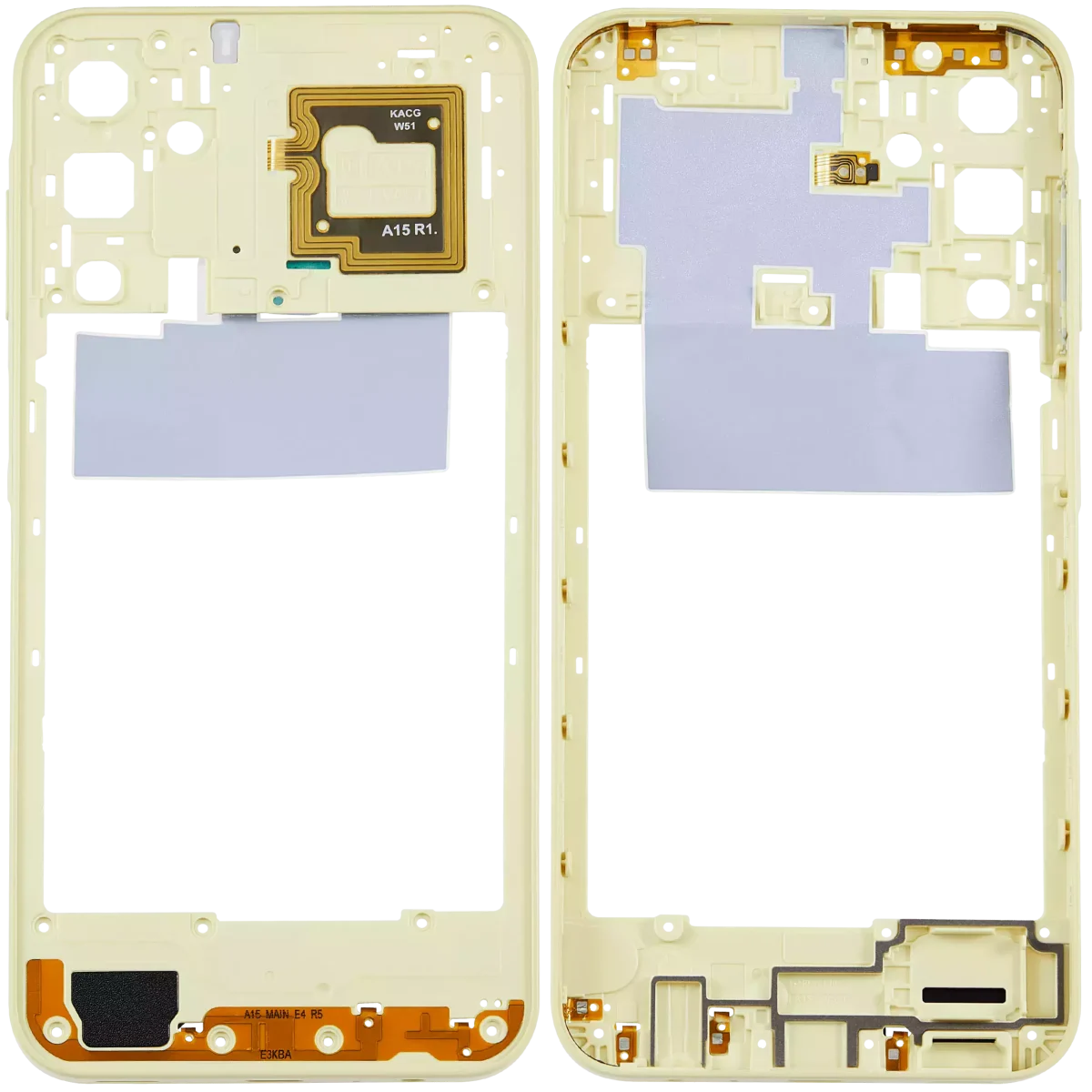 Samsung Galaxy A15 5G İle Uyumlu  Orta Çerçeve Kasası (A156 2023) (Kişilik Sarısı) - Görsel 2