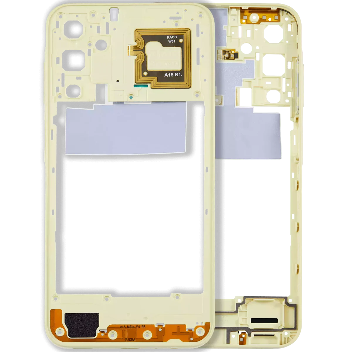 Samsung Galaxy A15 5G İle Uyumlu  Orta Çerçeve Kasası (A156 2023) (Kişilik Sarısı)