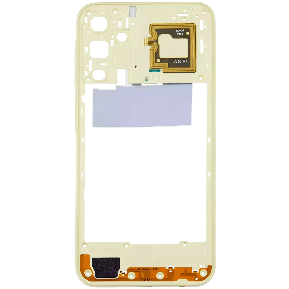 Samsung Galaxy A15 5G İle Uyumlu  Orta Çerçeve Kasası (A156 2023) (Kişilik Sarısı) - Görsel 4