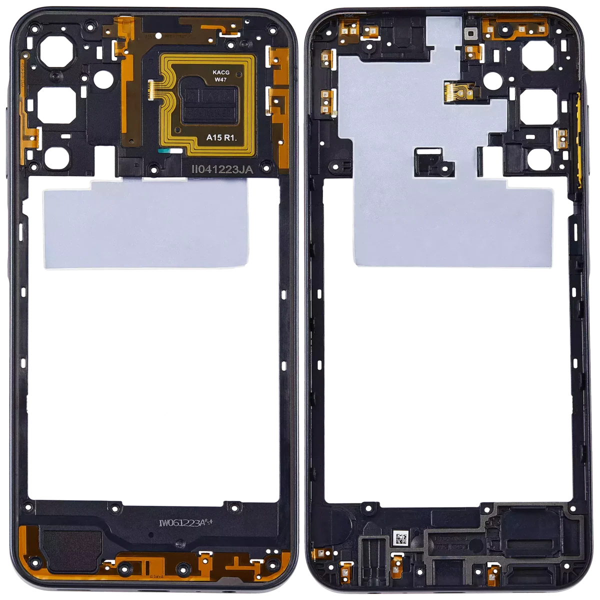 Samsung Galaxy A15 İle Uyumlu  Orta Çerçeve Kasası (A155 2023) (Brave Black) - Görsel 2
