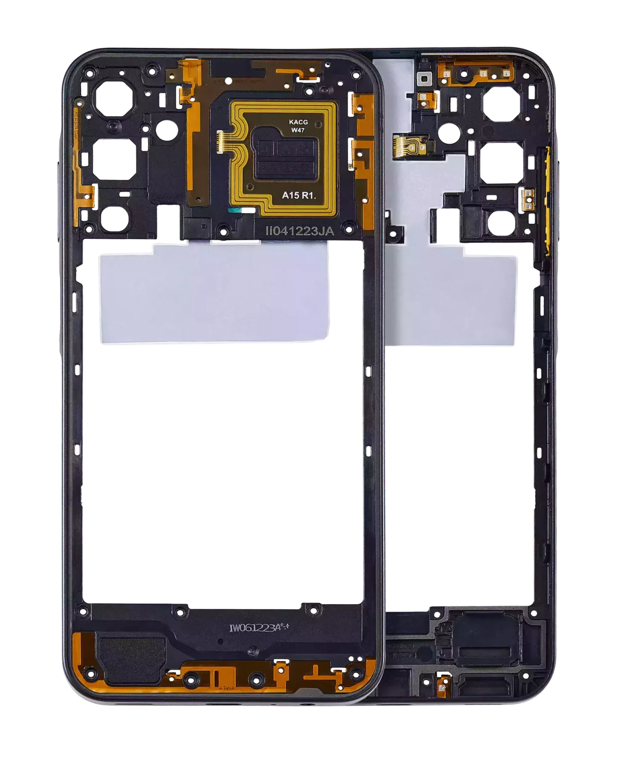 Samsung Galaxy A15 İle Uyumlu  Orta Çerçeve Kasası (A155 2023) (Brave Black)