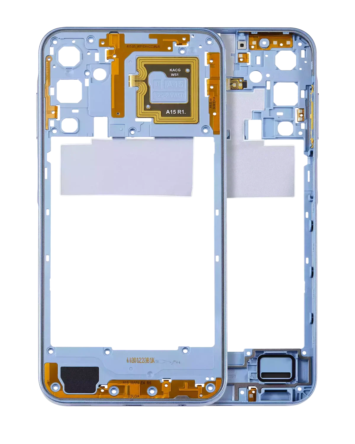 Samsung Galaxy A15 İle Uyumlu  Orta Çerçeve Kasası (A155 2023) (İyimser Mavi)