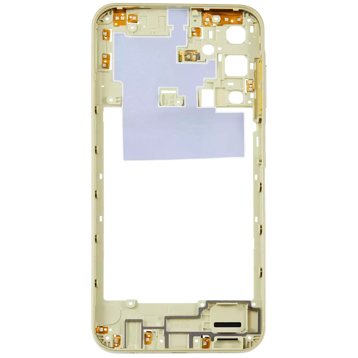 Samsung Galaxy A15 İle Uyumlu  Orta Çerçeve Kasası (A155 2023) (Kişilik Sarısı) - Görsel 4