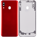 Samsung Galaxy A20 Arka İle Uyumlu Kapak Cam Kamera Lensli (A205 2019) (Aftermarket Plus) (Kırmızı) - Görsel 2