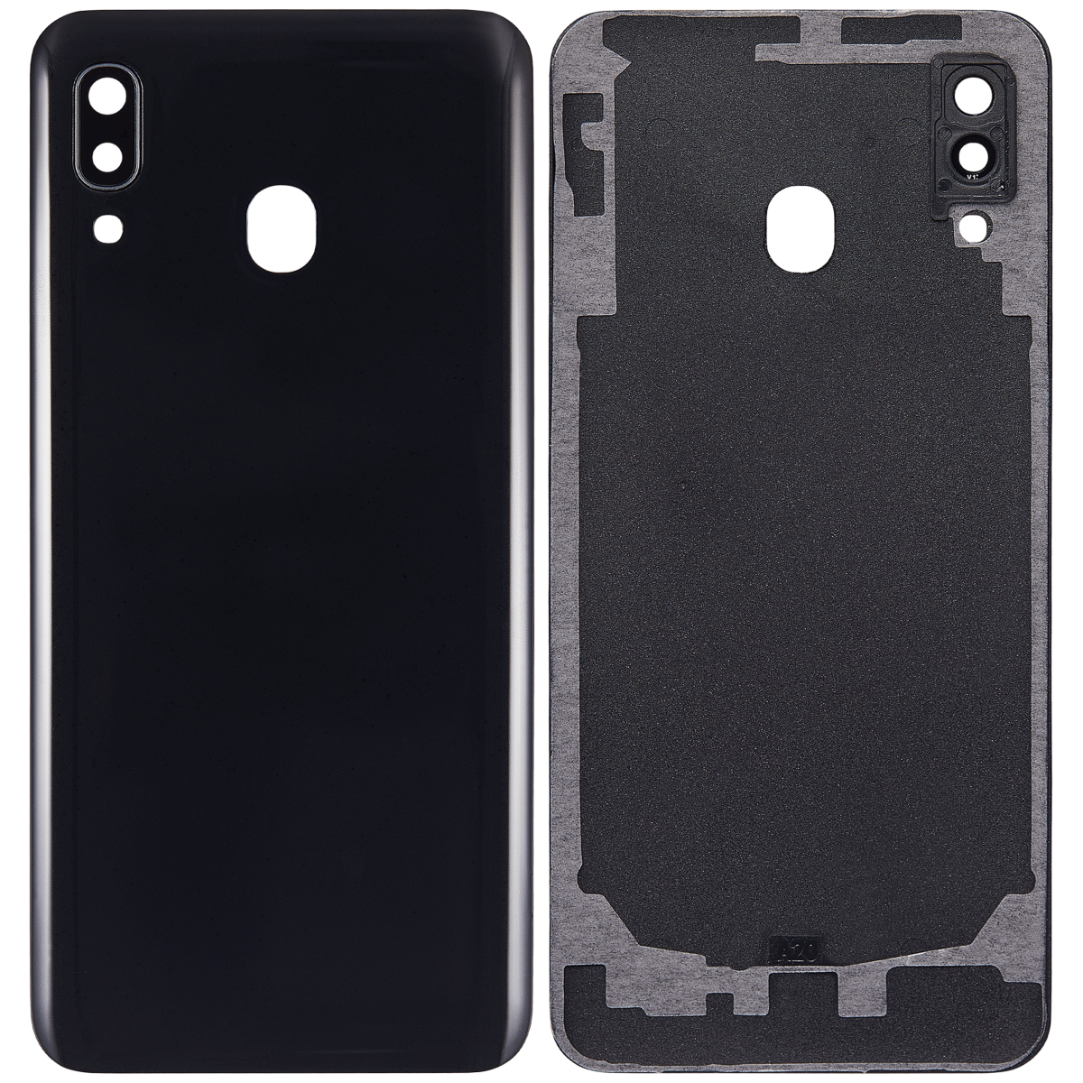 Samsung Galaxy A20 Arka İle Uyumlu Kapak Camı Kamera Lensiyle Uyumlu (A205 2019) (Aftermarket Plus) (Siyah) - Görsel 2