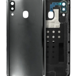Samsung Galaxy A20 Arka İle Uyumlu Kapak Camı Kamera Lensiyle Uyumlu E (A202 2019) (Servis Paketi) (Siyah)