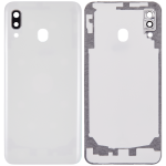 Samsung Galaxy A20 Arka İle Uyumlu Kapak Camı Kamera Lensli (A205 2019) (Aftermarket Plus) (Beyaz) - Görsel 2