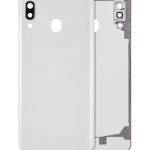 Samsung Galaxy A20 Arka İle Uyumlu Kapak Camı Kamera Lensli (A205 2019) (Aftermarket Plus) (Beyaz)