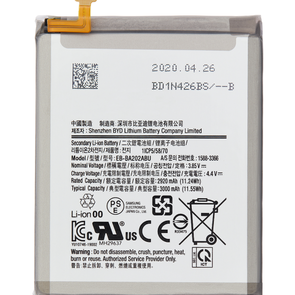 Samsung Galaxy A20 E İle Uyumlu Batarya Pil (A202 2019) A10E (A102 2019) (EB-BA202ABU)