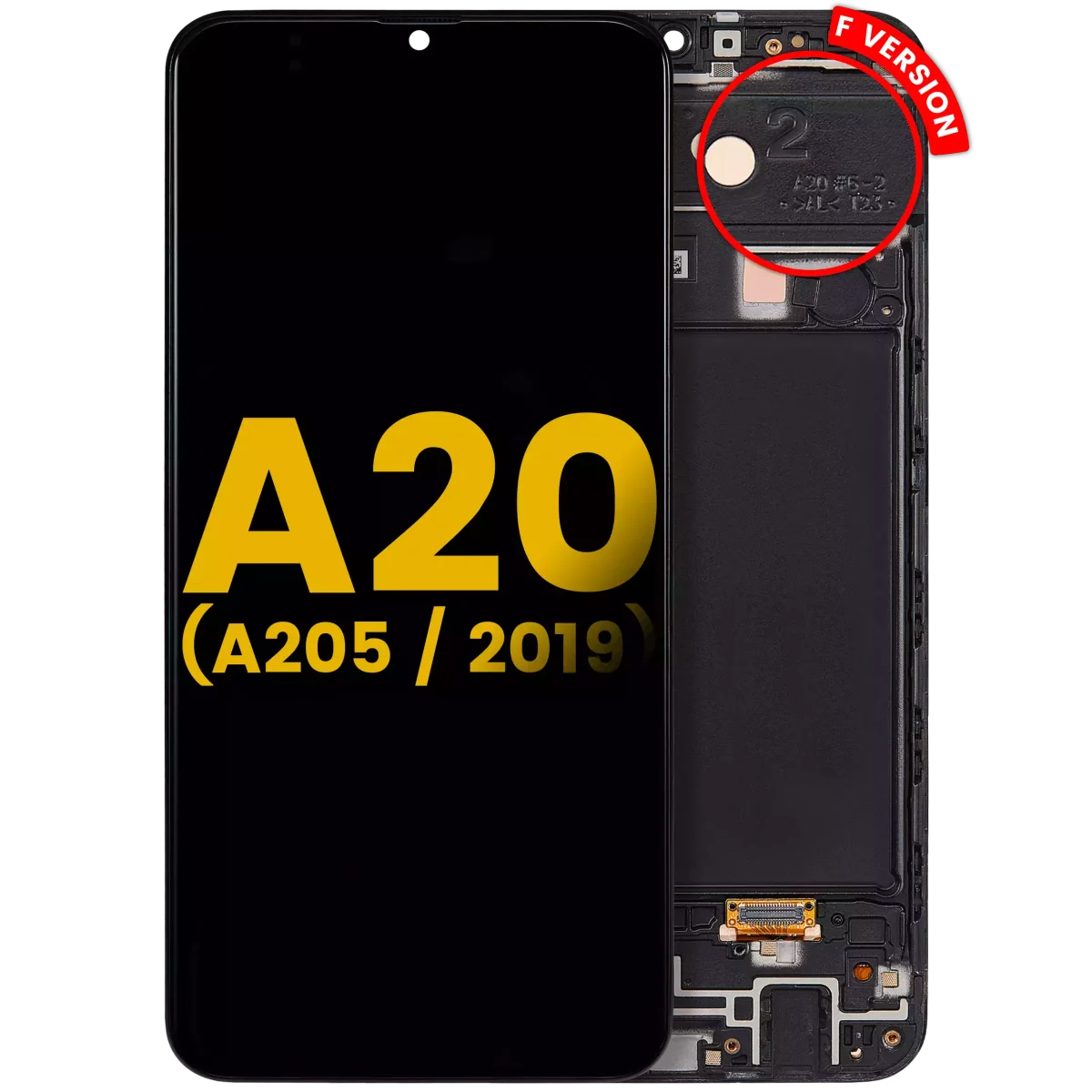 Samsung Galaxy A20 İle Uyumlu (A205 2019) (F Sürümü) Orijinal (Tüm Renkler) Çerçeveli ekran Orijinal Ekranı - Görsel 3