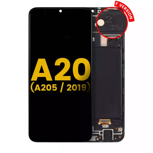 Samsung Galaxy A20 İle Uyumlu (A205 2019) (F Sürümü) Orijinal (Tüm Renkler) Çerçeveli ekran Orijinal Ekranı