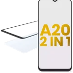 Samsung Galaxy A20 İle Uyumlu (A205 2019) OCA Önceden Kurulu 2'si 1 Arada Ön Cam