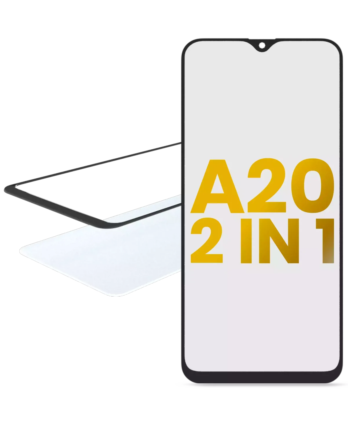 Samsung Galaxy A20 İle Uyumlu (A205 2019) OCA Önceden Kurulu 2'si 1 Arada Ön Cam - Görsel 6