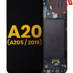 Samsung Galaxy A20 İle Uyumlu (A205 2019) (U Sürümü) Orijinal (Tüm Renkler) Çerçeveli ekran Orijinal Ekranı