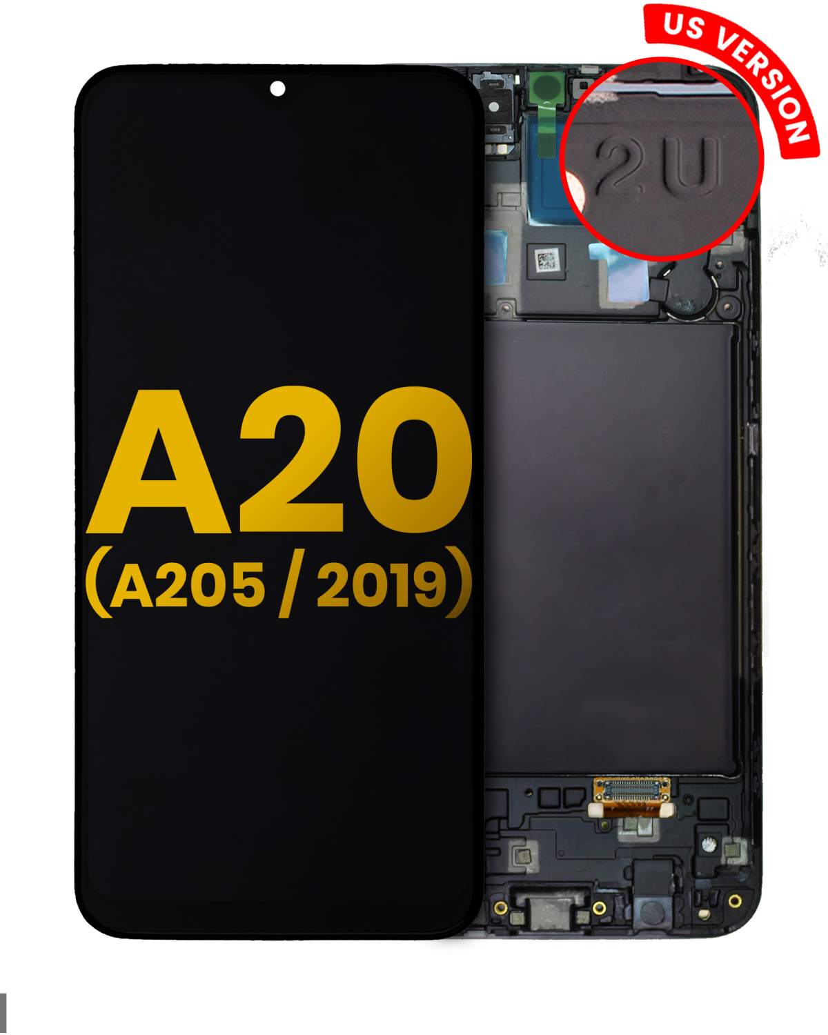 Samsung Galaxy A20 İle Uyumlu (A205 2019) (U Sürümü) Orijinal (Tüm Renkler) Çerçeveli ekran Orijinal Ekranı - Görsel 5
