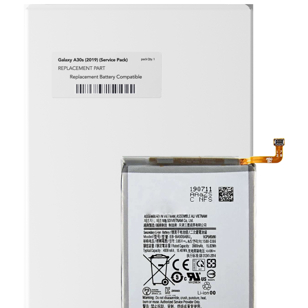 Samsung Galaxy A20 İle Uyumlu Batarya Pil (A205 2019) A30 (A305 2019) A30S A50s (A507 2019) (EB-BA505ABU) (Servis Paketi)