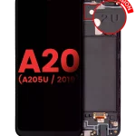 Samsung Galaxy A20 İle Uyumlu Çerçeveli ekran Orijinal Ekranı (A205U 2019) (U Sürümü) (Aftermarket Plus) (Tüm Renkler)