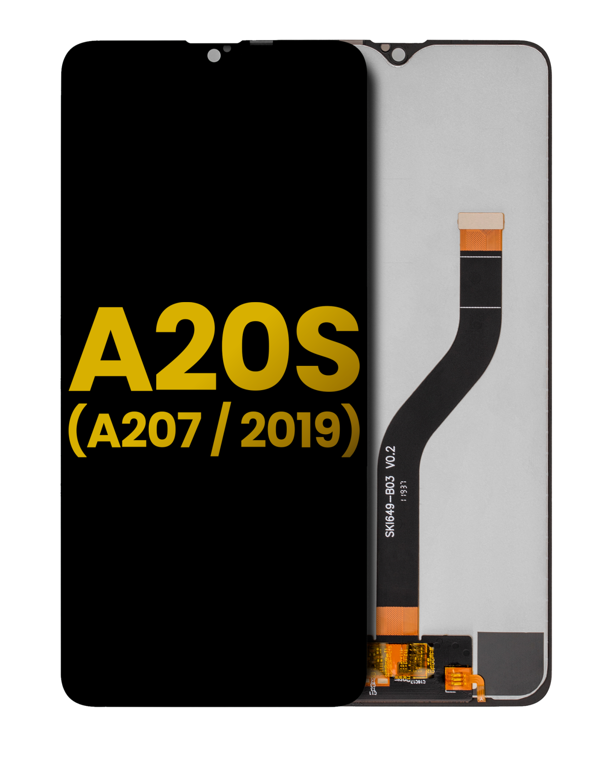 Samsung Galaxy A20 İle Uyumlu Çerçevesiz ekran LCD Ekranı S (A207 2019) Orijinal (Tüm Renkler)