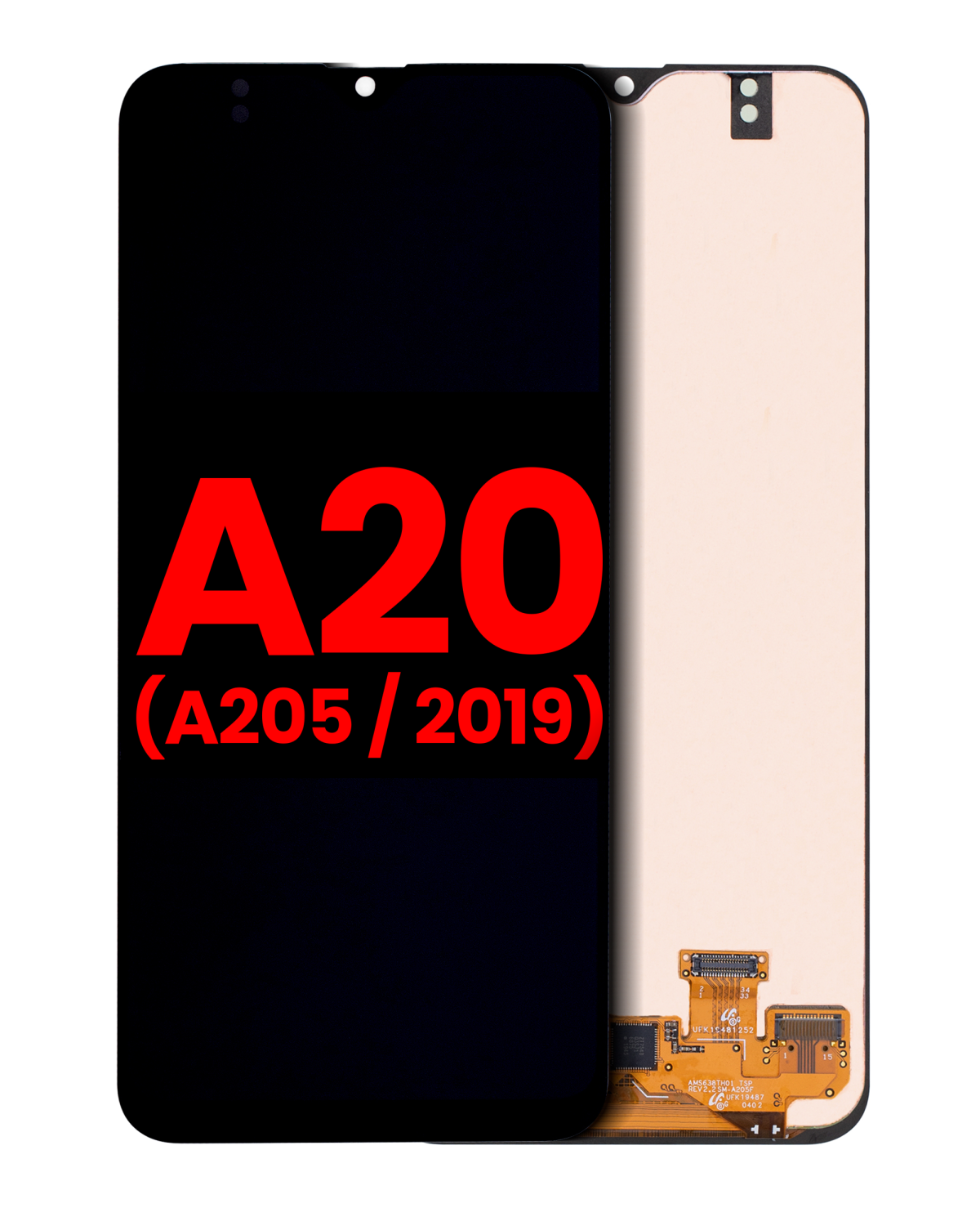 Samsung Galaxy A20 İle Uyumlu Çerçevesiz ekran Orijinal Ekranı (A205 2019) (Tüm Modeller) (Aftermarket Plus) (Tüm Renkler)