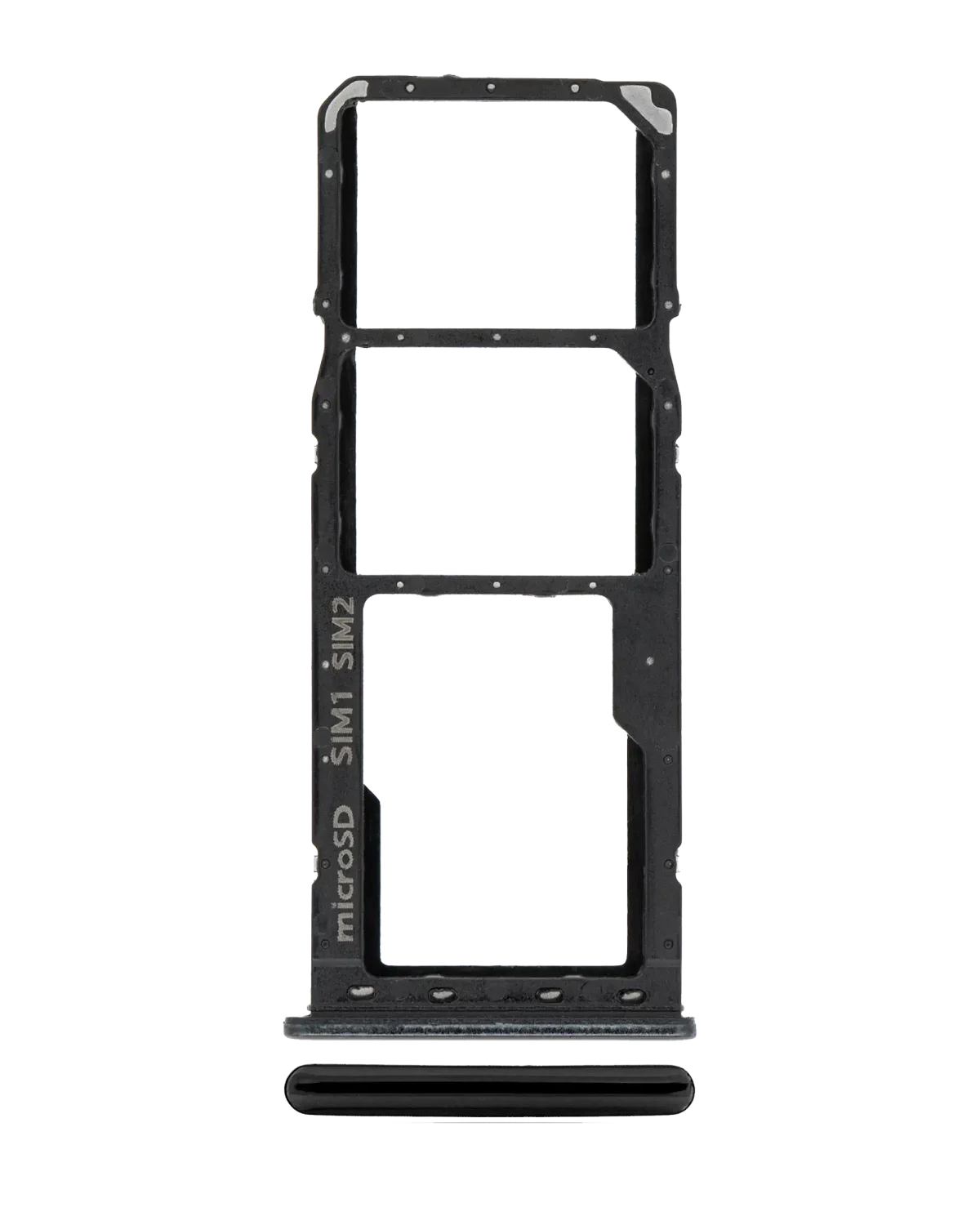 Samsung Galaxy A20 İle Uyumlu Çift Sim Kart Tepsisi (A205 2019) A30 (A305 2019) A50 (A505 2019) (Siyah) - Görsel 4