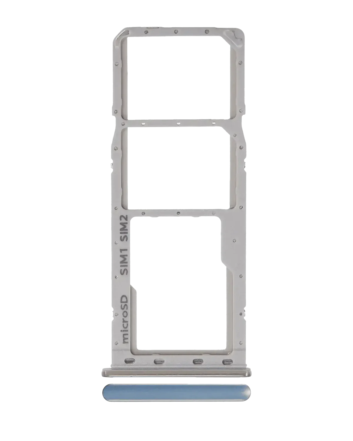 Samsung Galaxy A20 İle Uyumlu Çift Sim Kart Tepsisi (A205 2019) A30 (A305 2019) (Gümüş)