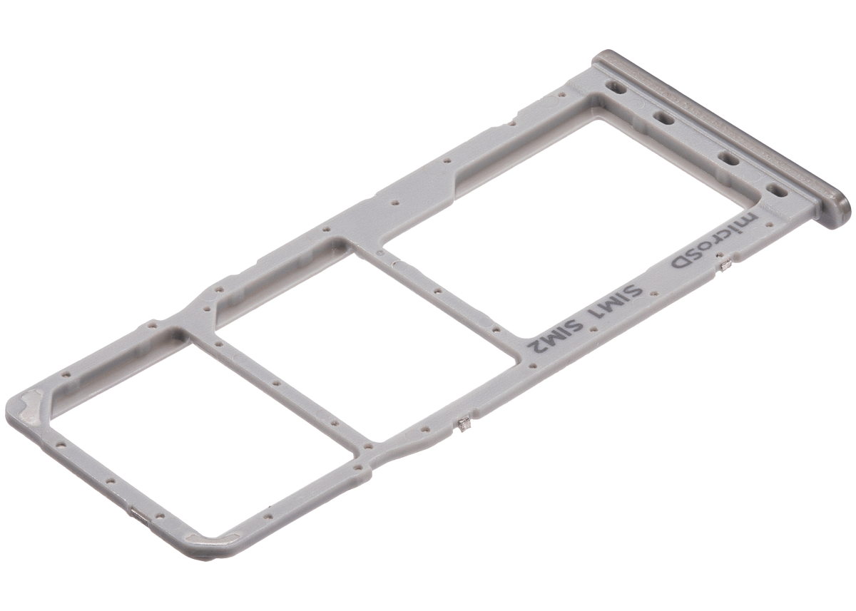 Samsung Galaxy A20 İle Uyumlu Çift Sim Kart Tepsisi (A205 2019) A30 (A305 2019) (Gümüş) - Görsel 4