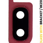 Samsung Galaxy A20 İle Uyumlu İçin Braket (A205 2019) (Kırmızı)  Çerçeve Uyumlu Arka Kamera Lensi