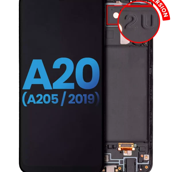 Samsung Galaxy A20 İle Uyumlu İçin Çerçeveli ekran (A205 2019) (F Sürümü) (Satış Sonrası: Incell) (Tüm Renkler)  LCD Ekranı