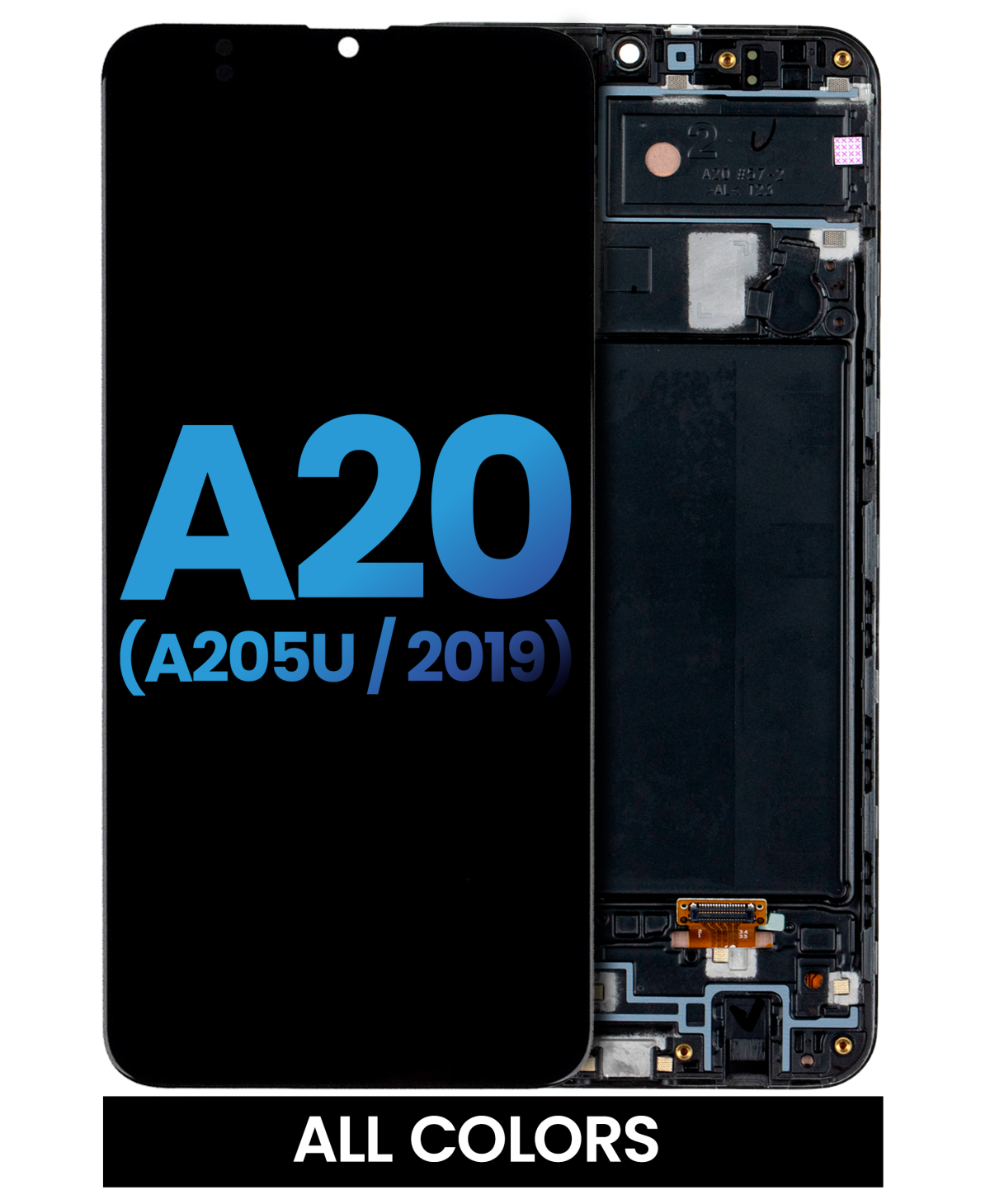 Samsung Galaxy A20 İle Uyumlu İçin Çerçeveli ekran (A205 2019) (U Sürümü) (Yan Pazar: Incell) (Tüm Renkler)  LCD Ekranı - Görsel 2