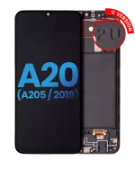 Samsung Galaxy A20 İle Uyumlu İçin Çerçeveli ekran (A205 2019) (U Sürümü) (Yan Pazar: Incell) (Tüm Renkler)  LCD Ekranı