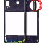 Samsung Galaxy A20 İle Uyumlu  Orta Çerçeve Kasası (A205 2019) (Uluslararası Sürüm) (Derin Mavi)