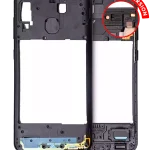 Samsung Galaxy A20 Orta İle Uyumlu Çerçeve Muhafazası (A205 2019) (ABD Sürümü) (Siyah)