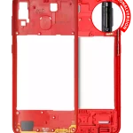 Samsung Galaxy A20 Orta İle Uyumlu Çerçeve Muhafazası (A205 2019) (Uluslararası Sürüm) (Kırmızı)