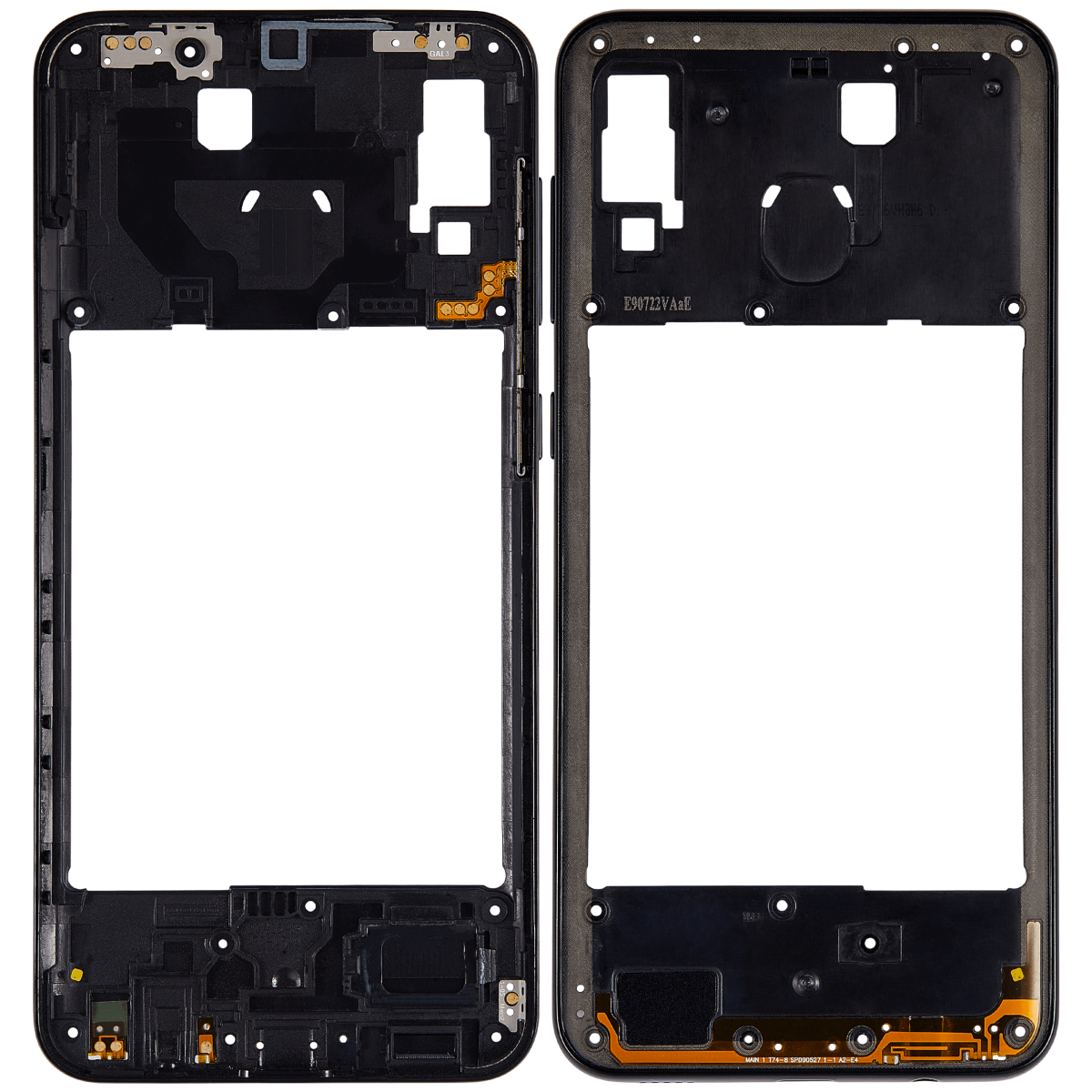 Samsung Galaxy A20 Orta İle Uyumlu Çerçeve Muhafazası (A205 2019) (Uluslararası Sürüm) (Siyah) - Görsel 2