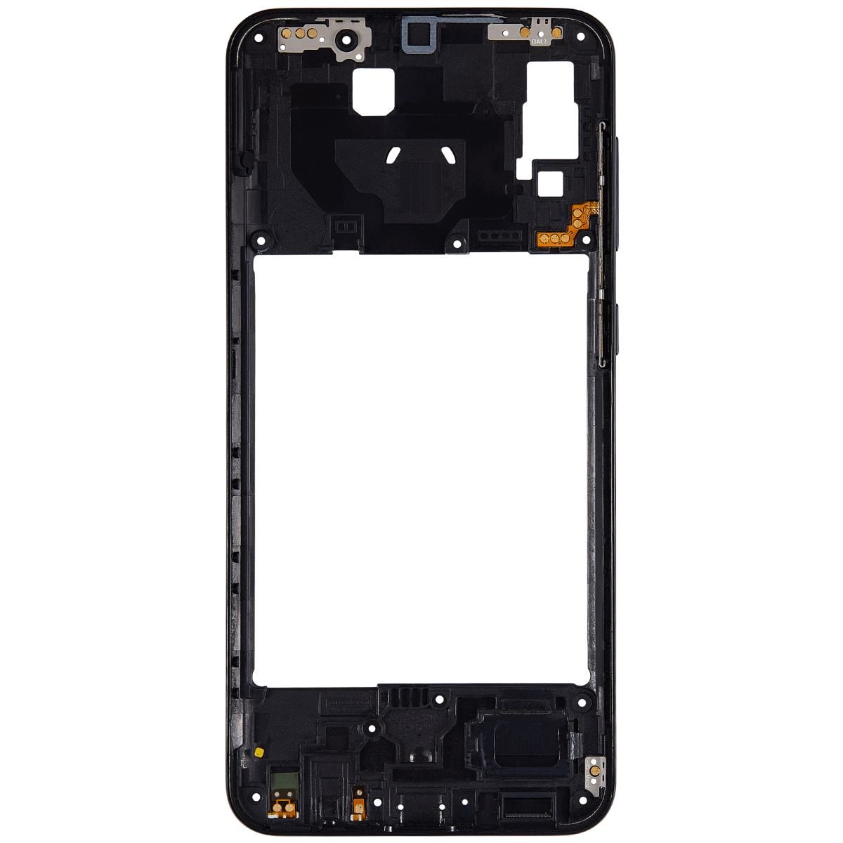 Samsung Galaxy A20 Orta İle Uyumlu Çerçeve Muhafazası (A205 2019) (Uluslararası Sürüm) (Siyah) - Görsel 3