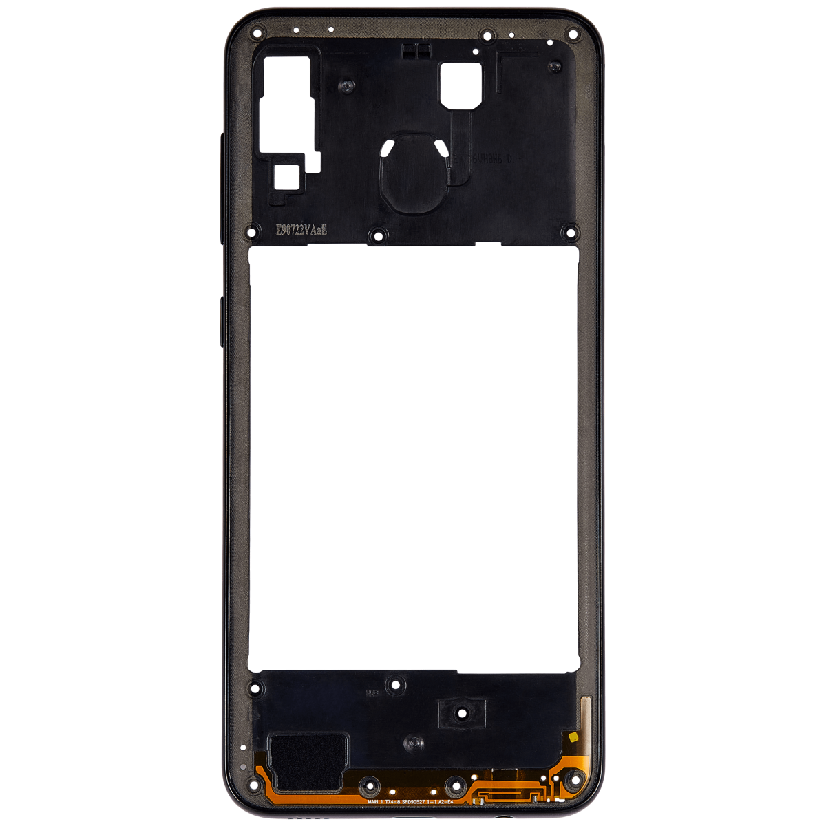Samsung Galaxy A20 Orta İle Uyumlu Çerçeve Muhafazası (A205 2019) (Uluslararası Sürüm) (Siyah) - Görsel 4