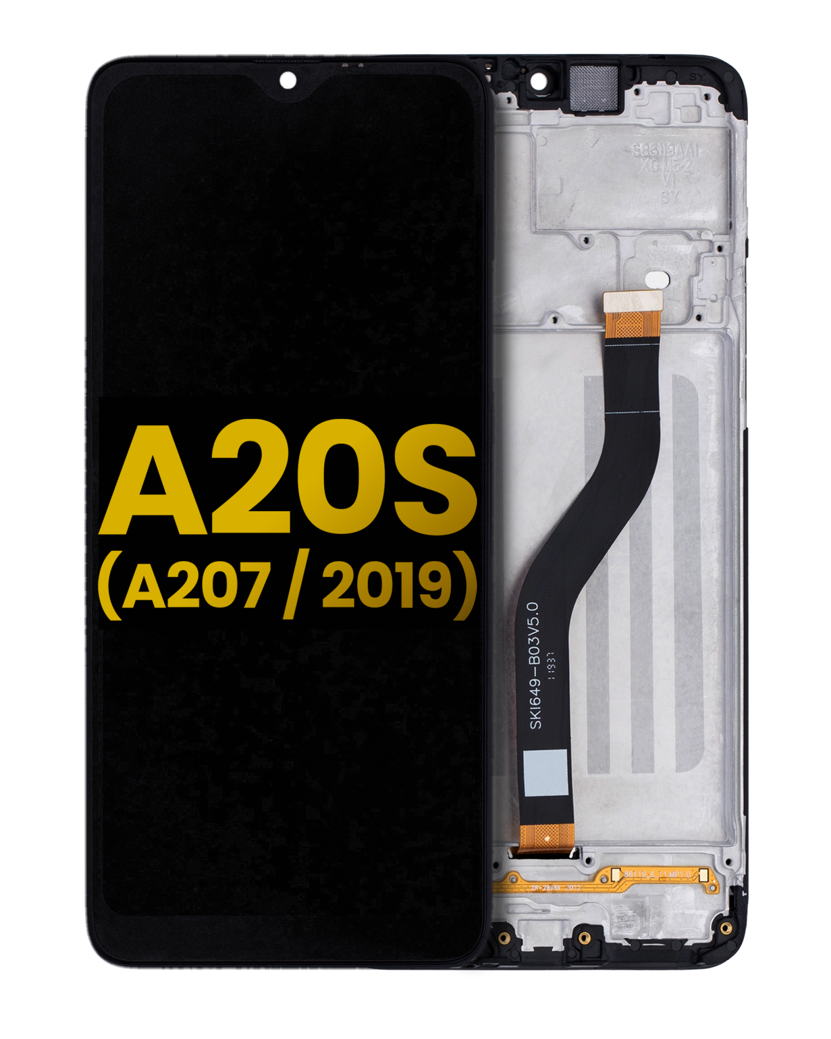 Samsung Galaxy A20 S İle Uyumlu İçin Çerçeveli ekran (A207 2019) Orijinal (Tüm Renkler)  LCD Ekranı Uyumlu