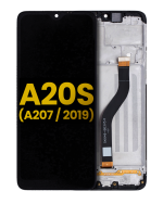 Samsung Galaxy A20 S İle Uyumlu İçin Çerçeveli ekran (A207 2019) Orijinal (Tüm Renkler)  LCD Ekranı Uyumlu