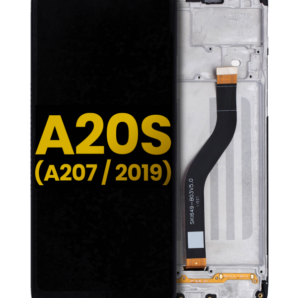Samsung Galaxy A20 S İle Uyumlu İçin Çerçeveli ekran (A207 2019) Orijinal (Tüm Renkler)  LCD Ekranı Uyumlu