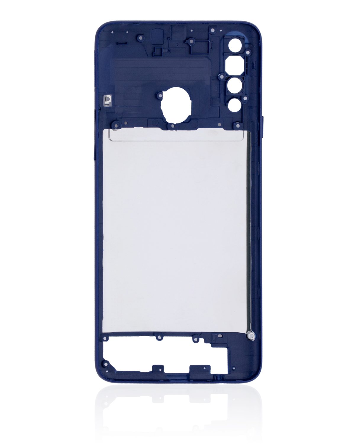 Samsung Galaxy A20 S İle Uyumlu  Orta Çerçeve Kasası (A207 2019) (Aftermarket Plus) (Mavi) - Görsel 5