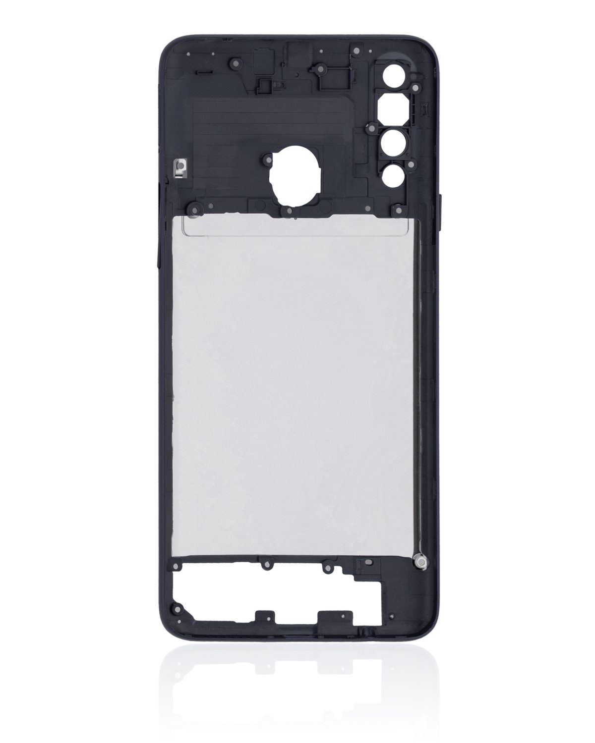Samsung Galaxy A20 S İle Uyumlu  Orta Çerçeve Kasası (A207 2019) (Aftermarket Plus) (Siyah) - Görsel 5