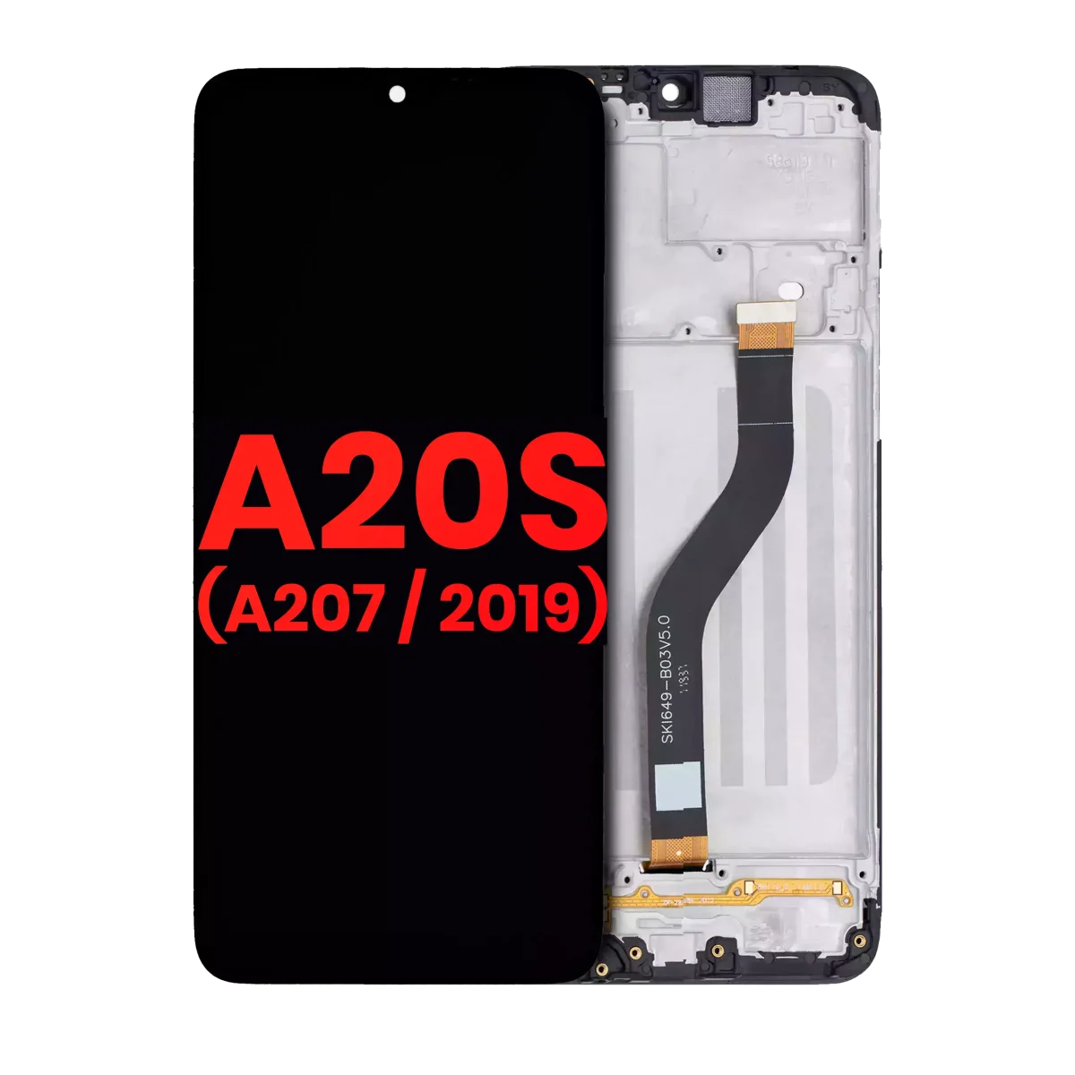 Samsung Galaxy A20 s İle Uyumlu İçin Çerçeveli ekran (A207 2019) (Aftermarket Plus) (Tüm Renkler)  LCD Ekranı Uyumlu