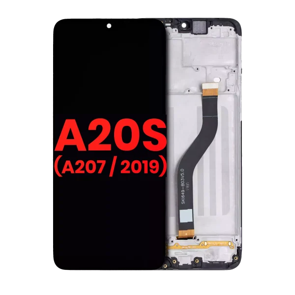 Samsung Galaxy A20 s İle Uyumlu İçin Çerçeveli ekran (A207 2019) (Aftermarket Plus) (Tüm Renkler)  LCD Ekranı Uyumlu