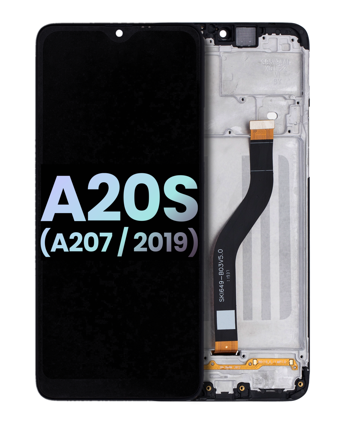 Samsung Galaxy A20 s İle Uyumlu İçin Çerçeveli ekran (A207 2019) (Servis Paketi) (Tüm Renkler)  LCD Ekranı Uyumlu
