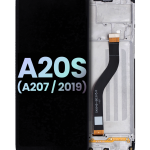 Samsung Galaxy A20 s İle Uyumlu İçin Çerçeveli ekran (A207 2019) (Servis Paketi) (Tüm Renkler)  LCD Ekranı Uyumlu