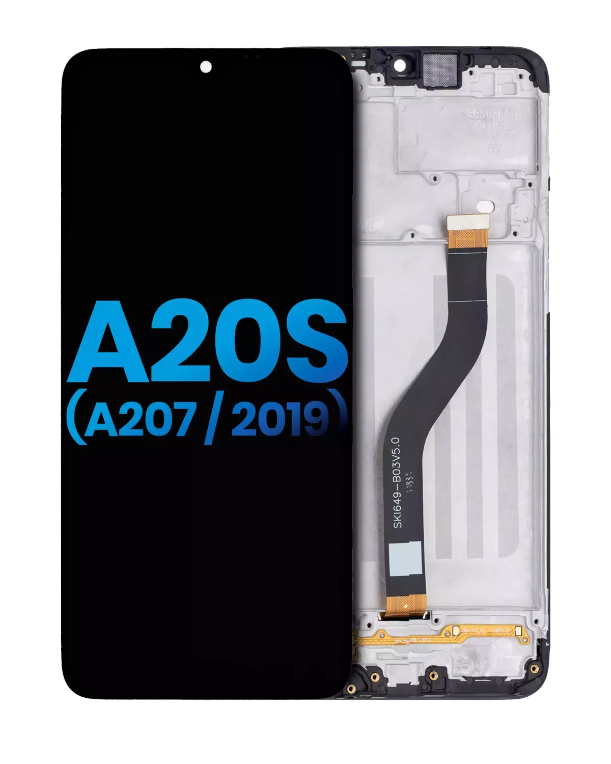 Samsung Galaxy A20 s İle Uyumlu İçin Çerçeveli ekran (A207 2019) (Yan Pazar: Incell) (Tüm Renkler)  LCD Ekranı