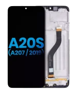 Samsung Galaxy A20 s İle Uyumlu İçin Çerçeveli ekran (A207 2019) (Yan Pazar: Incell) (Tüm Renkler)  LCD Ekranı